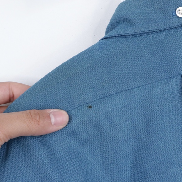 Vintage 60 0s Distressed Dress Shirt Mens Medium - Picture 8 of 9